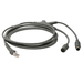 Zebra Keyboard Wedge Cable - 7 ft Data Transfer Cable for Keyboard - First End: 1 x Mini-DIN (PS/2) - Black