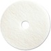 Genuine Joe 20" Super White Floor Pad - 20" Diameter - 5/Carton x 20" Diameter x 1" Thickness - Floor - 1000 rpm to 3000 rpm Speed Supported - Resilient, Flexible, Soft, Durable, Long Lasting - Fiber - White