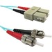 Weltron SC/ST Multi-Mode 50/125M Aqua Fiber Patch Cable - 2M - 6.56 ft Fiber Optic Network Cable for Network Device - First End: 2 x SC Network - Male - Second End: 2 x ST Network - Male - 10 Gbit/s - 50/125 µm - Aqua