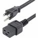 StarTech.com 10ft (3m) Heavy Duty Power Cord, NEMA 5-15P to C19, 15A 125V, 14AWG, Computer Power Cord, Heavy Gauge Power Cable - 10ft (3m) Universal power cord w/ NEMA 5-15P and IEC 60320 C19 connectors; 125V 15A (Max); UL listed (UL62/UL817); AC Power Co
