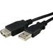 Unirise USB Data Transfer Cable - 6 ft USB Data Transfer Cable - First End: USB 2.0 Type A - Male - Second End: USB Type A - Male, USB 2.0 - Black