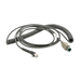 Zebra Coiled Cable - 15 ft USB Data Transfer Cable - First End: USB - Black