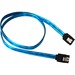 Bytecc UV Blue Serial ATA III 6Gbps Cable w/Locking Latch - 3 ft SATA Data Transfer Cable - First End: 1 x 7-pin SATA 3.0 - Male - Second End: 1 x 7-pin SATA 3.0 - Male - 6 Gbit/s - Blue