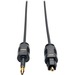 Tripp Lite 6ft Toslink to Mini Toslink Ultra Thin Digital SPDIF Audio Cable 6' 2M 2 Meter - Toslink for Audio Device, Home Theater System, DVD Player, CD Player, Satellite Receiver - 1 x Toslink Male Digital Audio - 1 x Mini-Toslink Male Digital Audio - B