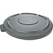 Rubbermaid Commercial Brute 20-gallon Container Lid - Round - High-density Polyethylene (HDPE) - 1 Each - Gray