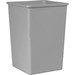 Rubbermaid Commercial Untouchable 35-gallon Container - 35 gal Capacity - Square - 27.6" Height x 19.5" Width - Linear Low-Density Polyethylene (LLDPE) - Gray - 1 Each