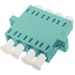 AddOn LC Female to LC Female MMF OM3 Quad Fiber Optic Adapter - 100% compatible and guaranteed to work