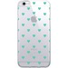 OTM Classic Prints Clear Phone Case, Dotty Turquiose Hearts - iPhone 6 Plus, iPhone 6s Plus - Dotty Turquiose Hearts