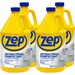 Zep Antibacterial Disinfectant and Cleaner - Liquid - 128 fl oz (4 quart) - Lemon Scent - 4 / Carton - Blue