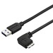 StarTech.com 1m 3 ft Slim Micro USB 3.0 (5Gbps) Cable - M/M - USB 3.0 A to Right-Angle Micro USB - USB 3.2 Gen 1 - Position your USB 3.0 Micro devices with less clutter and according to your configuration needs, with a thin, more flexible cable - 3 ft USB