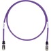 Panduit Category 6a Network Patch Cable - 8 ft Category 6a Network Cable for Network Device - First End: 1 x RJ-45 Network - Male - Second End: 1 x RJ-45 Network - Male - Patch Cable - Shielding - Gold Plated Contact - Violet, Black - 1