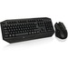 IOGEAR Wireless Gaming Keyboard and Mouse Combo - USB 2.0 Membrane Wireless RF 2.40 GHz Keyboard - 104 Key - Black - USB 2.0 Wireless RF Mouse - 2000 dpi - 7 Button - Scroll Wheel - QWERTY - AA - Compatible with Computer, Notebook for PC - 1 Pack
