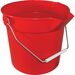 Impact Products 10-qt Deluxe Bucket - 10 quart - Heavy Duty, Rugged, Spill Resistant, Alkali Resistant, Acid Resistant, Embossed, Handle - 10.6" x 11" - Polypropylene - Red - 1 Each