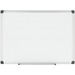 Bi-silque Porcelain Magnetic Dry Erase Board - 72" (6 ft) Width x 48" (4 ft) Height - White Porcelain Surface - Silver Aluminum Frame - Rectangle - Horizontal/Vertical - 1 Each