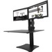 Victor DC350 Dual Monitor Sit/Stand Desk Converter - Up to 24" Screen Support - 9.98 kg Load Capacity - 15.50" (393.70 mm) Height x 28" (711.20 mm) Width x 23" (584.20 mm) Depth - Desktop - Wood, Steel - Black 