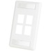 Ortronics HDJ 4 Hole Faceplate, White - 4 x Total Number of Socket(s) - 1-gang - White - Polycarbonate, High Impact Thermoplastic