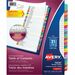 Avery Ready Index Customizable Table of Contents Dividersfor Laser and Inkjet Printers, 31 tabs, 1set - 31 x Divider(s) - 1-31 - 31 Tab(s)/Set - 8.50" Divider Width x 11" Divider Length - 3 Hole Punched - White Paper Divider - Multicolor Paper Tab(s) - 31 / Set