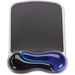 Kensington Duo Gel Wave Mouse Pad Wrist Pillow - 7.25" x 9.50" Dimension - Black & Blue - 1 Pack