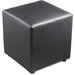 Lorell Leather Cube Ottoman - Plywood18" (457.20 mm) x 18" (457.20 mm) x 18" (457.20 mm) - Leather - 1 Each
