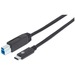 Manhattan SuperSpeed+ USB 3.1 Gen2 Type-C Male to Type-B SuperSpeed Male Device Cable, 10 Gbps, 3 ft, Black - USB - 1.25 GB/s - 3 ft - 1 x Type C Male USB - 1 x Type B Male USB - Nickel Plated Contact - Shielding