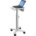 Ergotron StyleView Laptop Cart, SV10 - 32 lb Capacity - 4 Casters - 2.95" Caster Size - Metal, Steel - White, Aluminum - 1