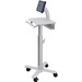 Ergotron StyleView Tablet Cart, SV10 - 24.50 lb Capacity - 4 Casters - 3" Caster Size - Metal, Steel - White, Aluminum