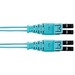 Panduit Fiber Optic Patch Network Cable - 3 ft Fiber Optic Network Cable for Network Device - First End: 2 x LC Network - Male - Second End: 2 x LC Network - Male - Patch Cable - 50/125 µm - Aqua - 1