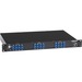 Black Box Rackmount Gang Switch - 19" , 1U, (4) Duplex Multimode SC, Network Manageable - 12 Fiber Channel Ports - 1 x RJ-45 - Manageable - Rack-mountable - 1U - New - TAA Compliant