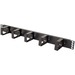 Rack Solutions 1U Horizontal Cable Management with Plastic Rings - Ring - 1U Rack Height - 19" Panel Width - Plastic
