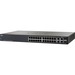 Cisco SF300-24 Layer 3 Switch - 28 Ports - Manageable - Gigabit Ethernet, Fast Ethernet - 10/100/1000Base-T, 10/100Base-TX - Refurbished - 3 Layer Supported - 2 SFP Slots - Rack-mountable - Lifetime Limited Warranty