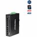 TRENDnet 8-Port Hardened Industrial Unmanaged Gigabit PoE+ DIN-Rail Switch, 200W Full PoE+ Power Budget, 16 Gbps Switching Capacity, IP30 Rated Network Switch, Lifetime Protection, Black, TI-PG80 - 8-port hardened Industrial Gigabit PoE+ Switch