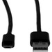 Rocstor USB to Micro-USB Cable - 6 ft USB Data Transfer Cable for Smartphone, Tablet - First End: 1 x USB 2.0 Type A - Male - Second End: 1 x 5-pin Micro USB 2.0 Type B - Male - 480 Mbit/s - Shielding - Nickel Plated Connector - Black - 1