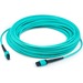 AddOn 50m MPO (Male) to MPO (Male) 12-Strand Aqua OM4 Crossover Plenum-Rated Fiber Patch Cable - 100% compatible and guaranteed to work