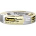 Scotch Masking Tape for Production Painting 2020-24A, 24 mm x 55 m - 60.1 yd (55 m) Length x 0.94" (24 mm) Width - 3" Core - Crepe Paper - For General Purpose, Masking, Binding, Protecting, Project, Carpet, Vinyl, Wood, Bundling, Painting - 1 Each - Tan