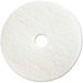 Genuine Joe Polishing Floor Pad - 13" Diameter - 5/Carton x 13" Diameter x 1" Thickness - Floor, Polishing - 175 rpm to 350 rpm Speed Supported - Resilient, Flexible, Non-abrasive, Dirt Remover, Rotate - Resin, Fiber - White