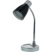 Vision PUCK LED Desk Lamp - 14.25" (361.95 mm) Height - 3 W LED Bulb - Metallic, Silver, Black - Adjustable Neck, Adjustable Head - 200 lm Lumens - Acrylic - Desk Mountable - for Desk, Table