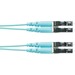 Panduit Fiber Optic Patch Duplex Network Cable - 7 ft Fiber Optic Network Cable for Network Device - First End: 2 x LC Network - Male - Second End: 2 x LC Network - Male - Patch Cable - 50/125 µm - Aqua - 1