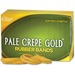 Alliance Rubber 20545 Pale Crepe Gold Rubber Bands - Size #54 - Assorted Sizes - Golden Crepe - 1 lb Box