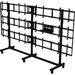 Peerless-AV SmartMount Portable Video Wall Cart 4x3 Configuration for 46" To 55" Displays - Up to 55" Screen Support - 1200 lb Load Capacity - 102.5" Height x 14.3 ft Width x 36.1" Depth - Aluminum - Black