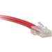 ENET Cat6 Red 35 Foot Non-Booted (No Boot) (UTP) High-Quality Network Patch Cable RJ45 to RJ45 - 35Ft - Lifetime Warranty