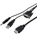 VisionTek VGA to HDMI 1.5M Active Cable (M/M) - 4.92 ft HDMI/VGA Video Cable for Video Device - HD-15 Male VGA - HDMI Male Digital Audio/Video - Black