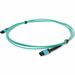 AddOn 3m MPO (Male) to MPO (Female) 12-Strand Aqua OM3 Crossover Fiber OFNR (Riser-Rated) Patch Cable - 100% compatible and guaranteed to work