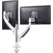 Chief KONTOUR K1C220W Mounting Arm for Monitor - White - 2 Display(s) Supported - 25 lb Load Capacity - 100 x 100, 75 x 75