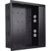Chief Proximity In-Wall Storage Box with 4 Receptacle Filter and Surge Protection - For Flat Panel Displays - Black - 10 lb Load Capacity