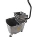 Impact Products 35 QT Side Press Mop Bucket Wringer Combo - 35 quart - Splash Resistant, Reinforced, Handle, Durable, Corrosion Resistant - 17.8" x 16.3" - Plastic, Polyethylene, Steel - Gray - 1 Each