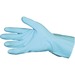 Value-Plus Flock Lined Latex Gloves - Chemical, Abrasion Protection - Large Size - Blue - Acid Resistant, Oil Resistant, Anti-bacterial - For General Purpose, Janitorial Use, Hospital, Food Handling - 1 Dozen - 12" Glove Length