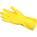 ProGuard Flock Lined Latex Heavyweight - Chemical Protection - Medium Size - Yellow - Embossed Grip, Abrasion Resistant, Detergent Resistant, Acid Resistant, Alkali Resistant, Oil Resistant, Germs-free, Fat Resistant, Flock-lined, Heavyweight - For Janitorial Use, Cleaning, Home, Medical - 12 / Pack - 12" (304.80 mm) Glove Length