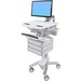 Ergotron StyleView Cart with LCD Arm, 3 Drawers (1x3) - Up to 24" Screen Support - 37.04 lb Load Capacity - Floor - Plastic, Aluminum, Zinc-plated Steel