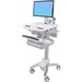Ergotron StyleView Cart with LCD Pivot, 2 Drawers (2x1) - Up to 24" Screen Support - 37.04 lb Load Capacity - Floor - Plastic, Aluminum, Zinc-plated Steel