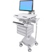 Ergotron StyleView Cart with LCD Arm, LiFe Powered, 3 Drawers (1x3) - Up to 24" Screen Support - 33 lb Load Capacity - Floor - Plastic, Aluminum, Zinc-plated Steel